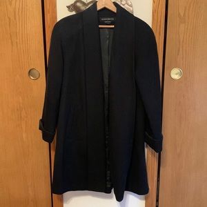 Black Wool Swing Coat